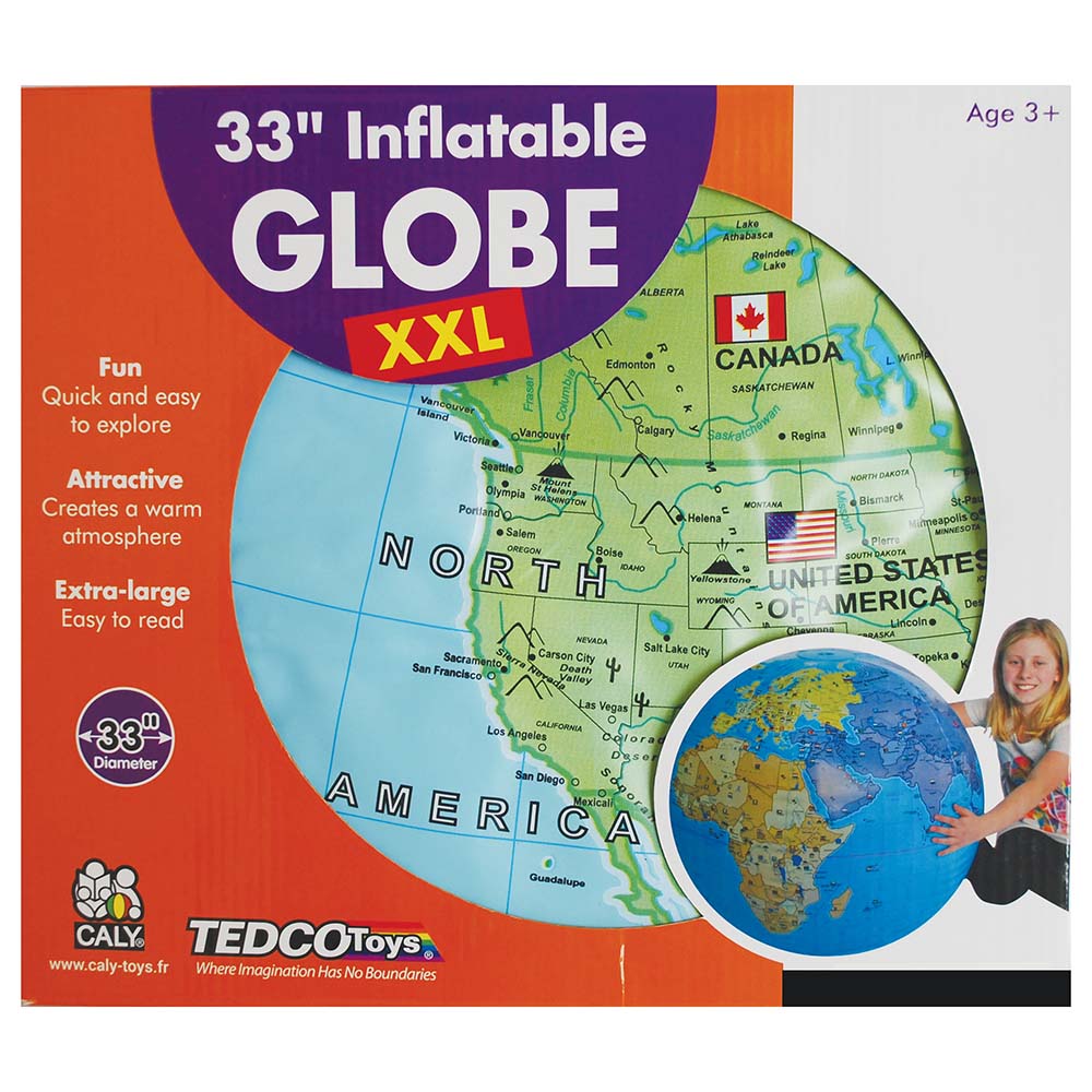 Tedco Toys 76000 20 In Inflatable Globe 