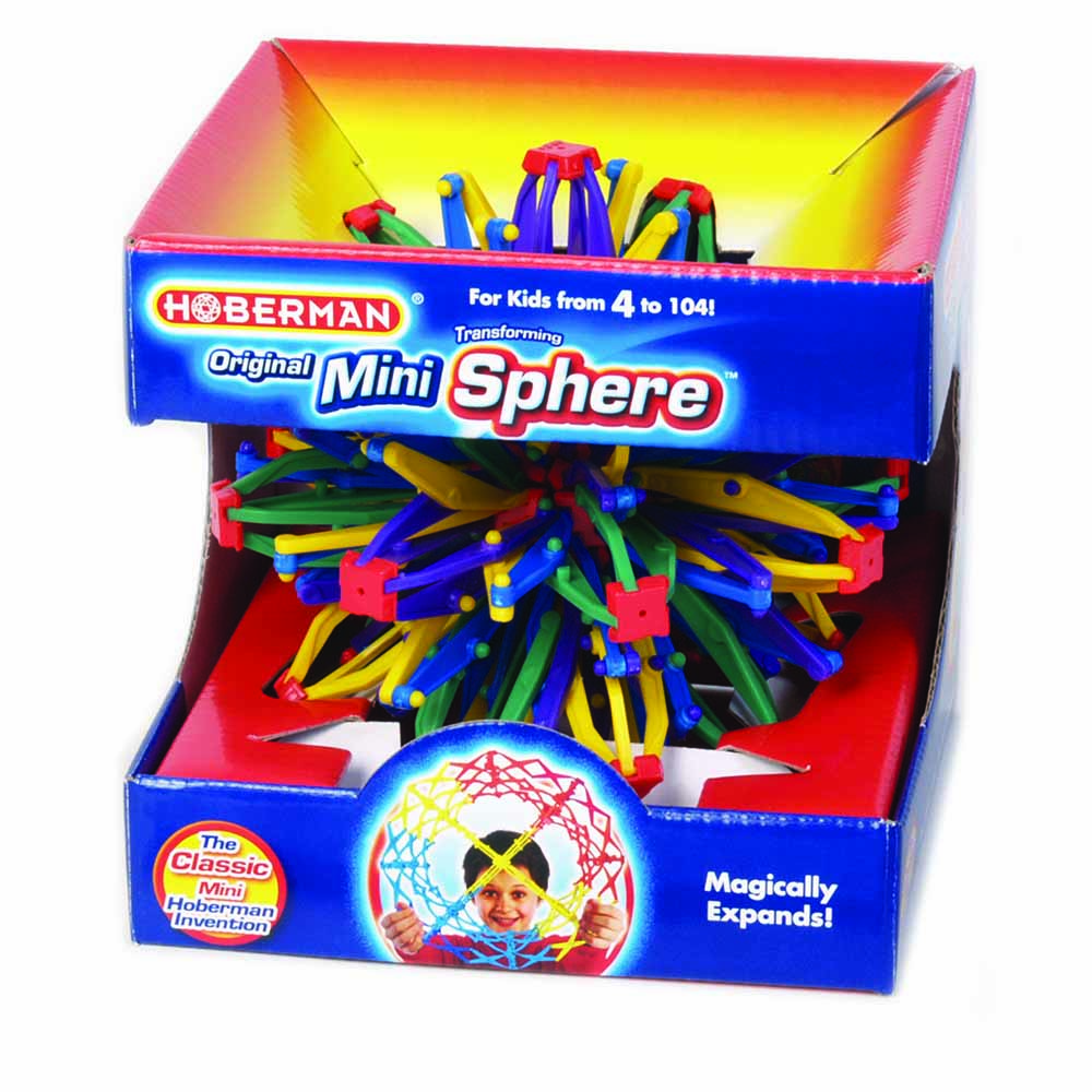 Mini Hoberman Sphere Rainbow Expanding Toy Ball Multicolor 5-12" M1301HC 