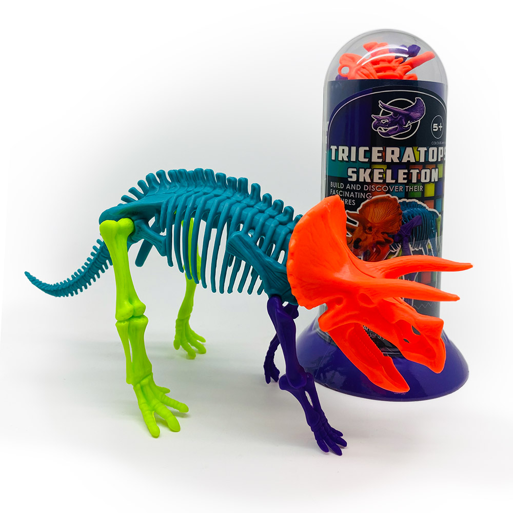 Triceratops Dino Dinosaur Skeleton Display Figure 4D 3D Puzzle Model Kit Toy