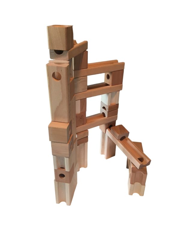 Block and marble run configuration