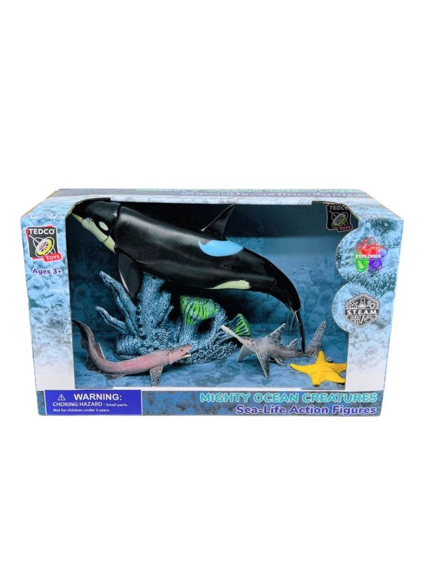 Mighty ocean creatures action figures in packaging Orca